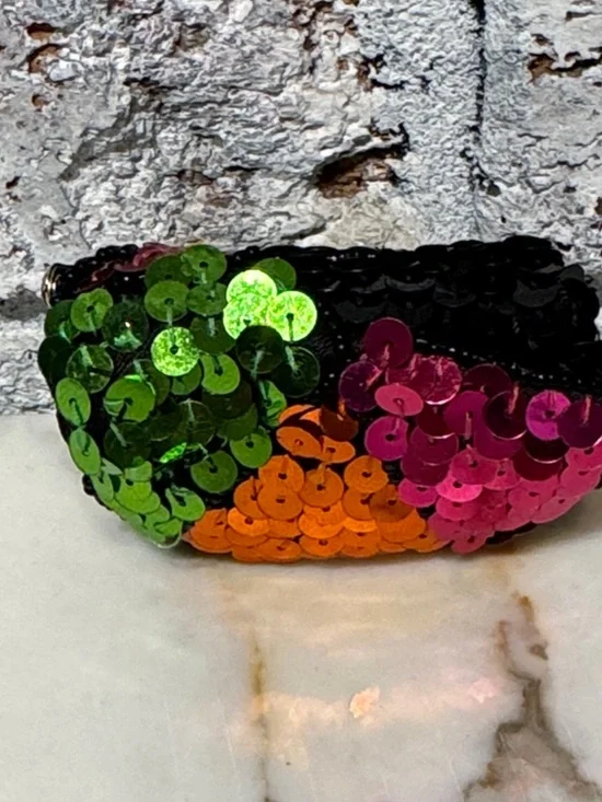 Vintage Sequin Mini Beaded Coin Purse - Picture 4 of 6